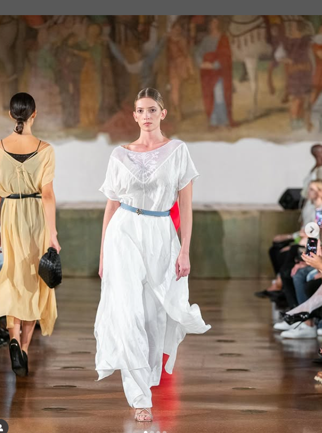 Runway - White flowing dress